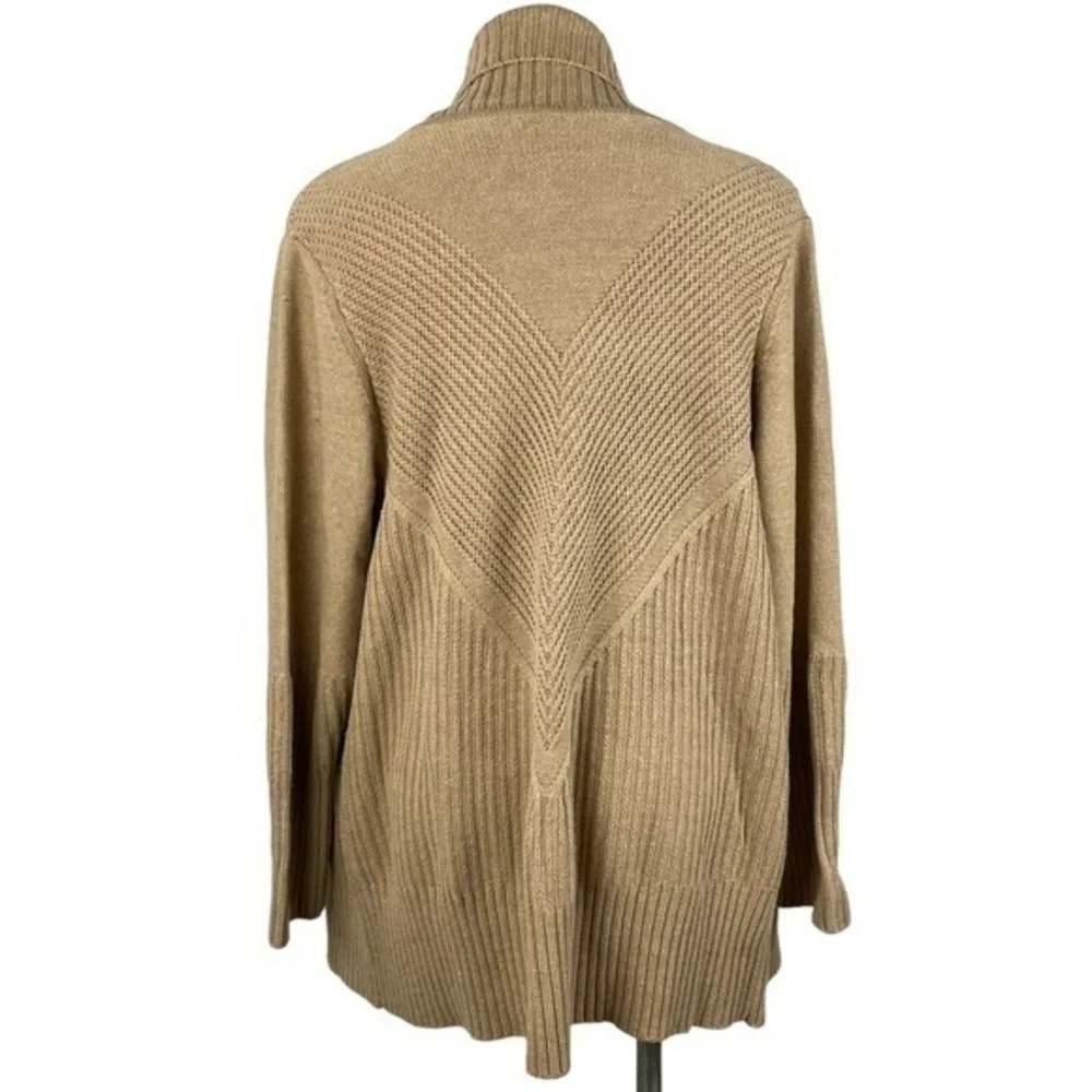 H by Halston Open Front Cardigan Sweater - NWOT | Women Large | Tan